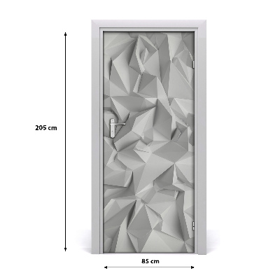 Self-adhesive door sticker 3d abstraction