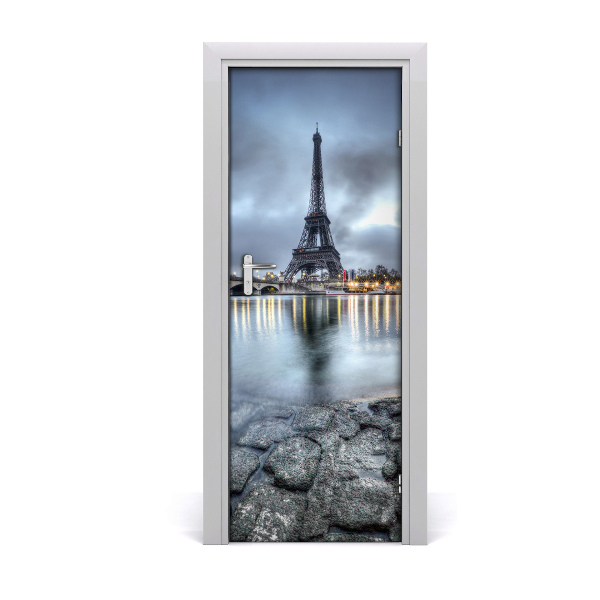 Self-adhesive door wallpaper Eiffel tower