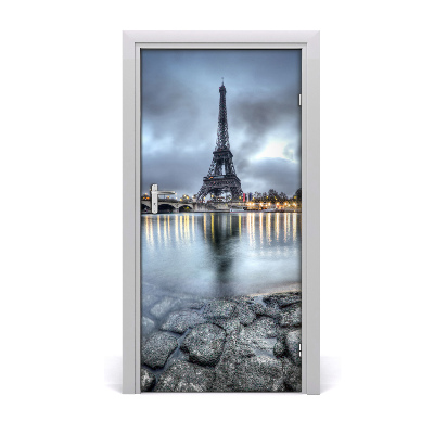 Self-adhesive door wallpaper Eiffel tower