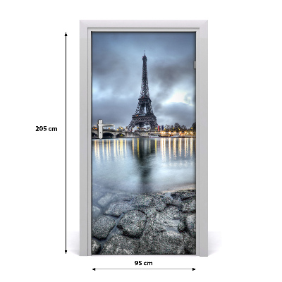 Self-adhesive door wallpaper Eiffel tower