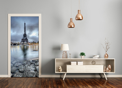 Self-adhesive door wallpaper Eiffel tower