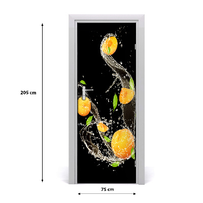 Self-adhesive door sticker Oranges