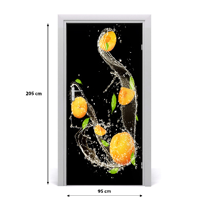 Self-adhesive door sticker Oranges