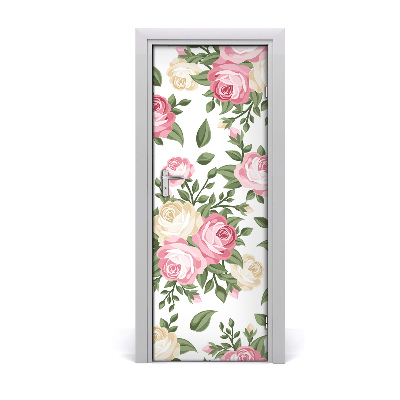 Self-adhesive door wallpaper Roses