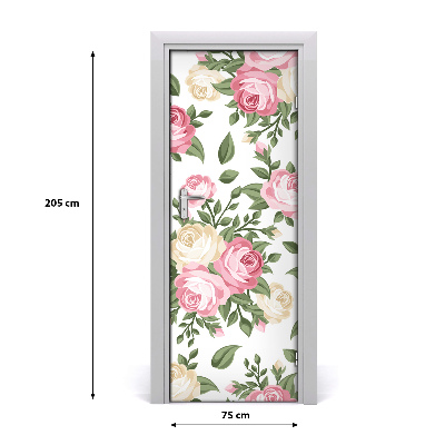 Self-adhesive door wallpaper Roses