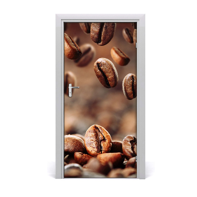 Self-adhesive door sticker Coffee beans