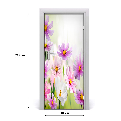 Self-adhesive door sticker Field flowers