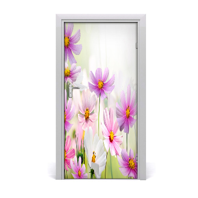 Self-adhesive door sticker Field flowers