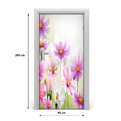 Self-adhesive door sticker Field flowers