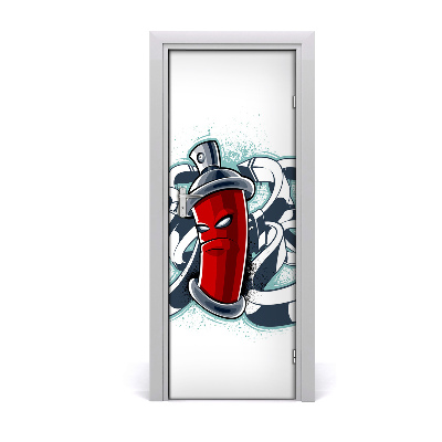 Self-adhesive door wallpaper Graffiti