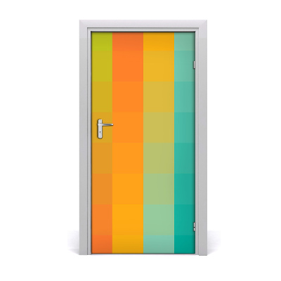 Self-adhesive door sticker Colorful squares