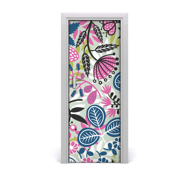 Self-adhesive door wallpaper Flowers