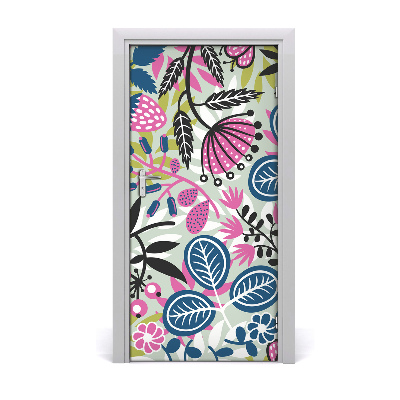 Self-adhesive door wallpaper Flowers