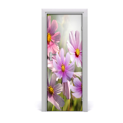 Self-adhesive door sticker Field flowers