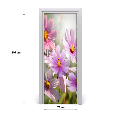 Self-adhesive door sticker Field flowers