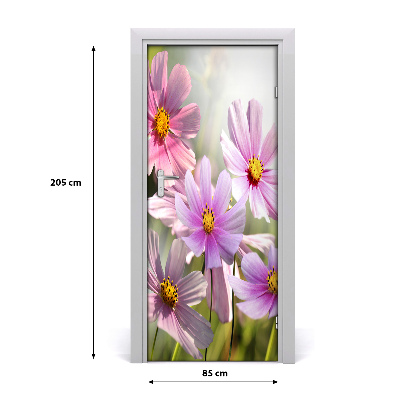 Self-adhesive door sticker Field flowers