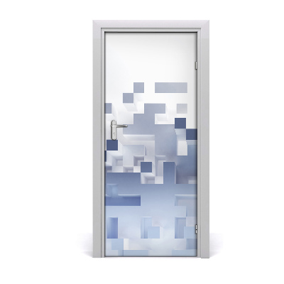 Self-adhesive door sticker Cube abstraction