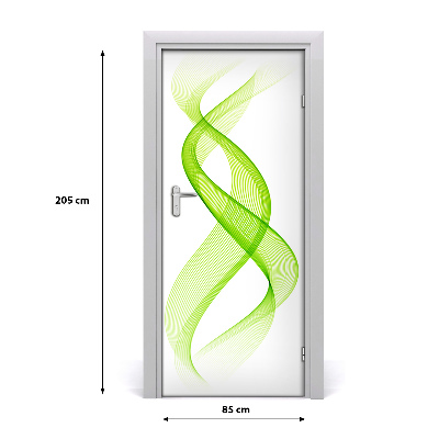 Self-adhesive door sticker Colorful waves