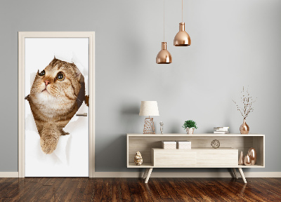 Self-adhesive door sticker Wall cat