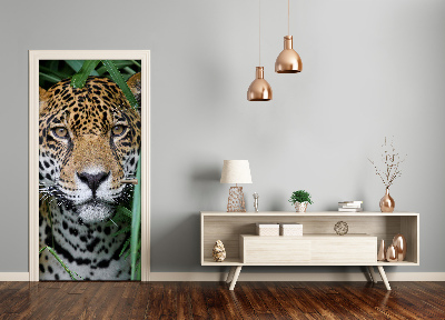 Self-adhesive door wallpaper Jaguar in amazon