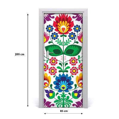 Self-adhesive door veneer Ethnic pattern