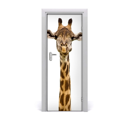 Self-adhesive door sticker Giraffe wall