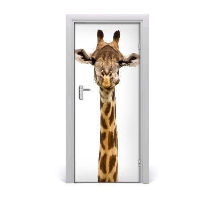 Self-adhesive door sticker Giraffe wall