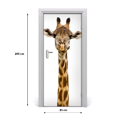 Self-adhesive door sticker Giraffe wall