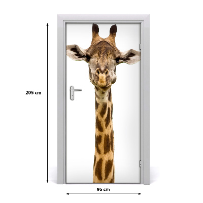 Self-adhesive door sticker Giraffe wall