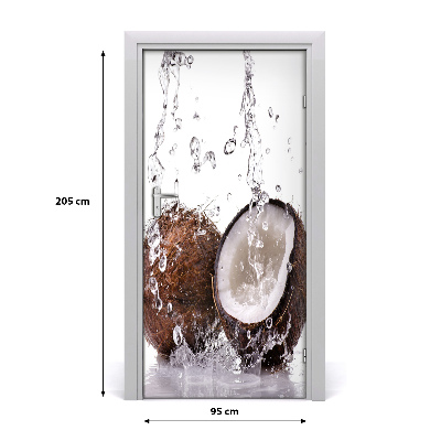 Self-adhesive door sticker Coconut