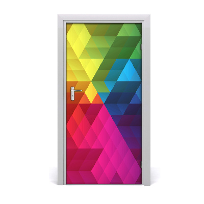 Self-adhesive door sticker Geometric background