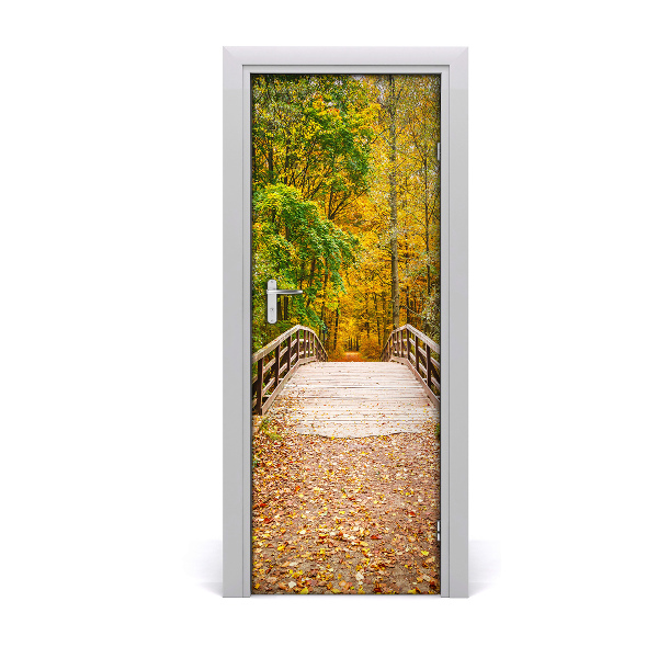 Door wallpaper Autumn forest