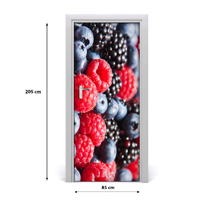 Self-adhesive door sticker Forest fruits