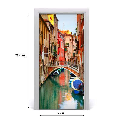 Self-adhesive door wallpaper Venice italy