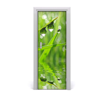 Self-adhesive door sticker Blades of grass