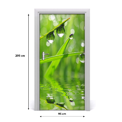 Self-adhesive door sticker Blades of grass