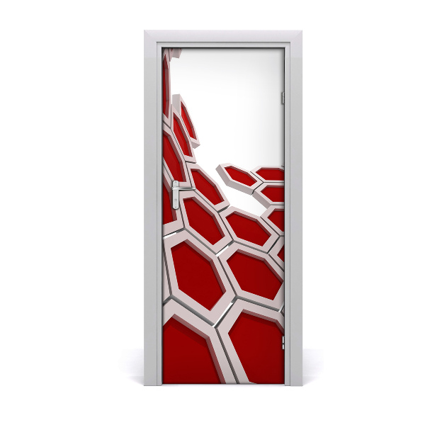 Self-adhesive door sticker 3d abstraction