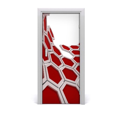 Self-adhesive door sticker 3d abstraction