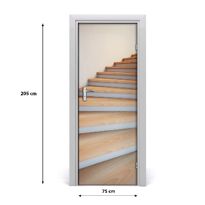 Self-adhesive door wallpaper Street stairs