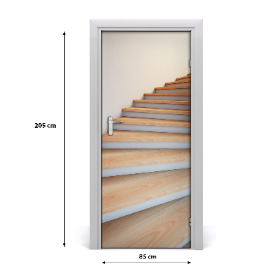 Self-adhesive door wallpaper Street stairs