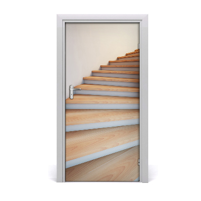 Self-adhesive door wallpaper Street stairs