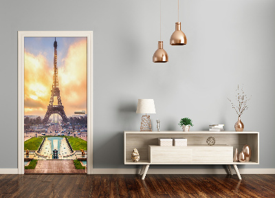 Self-adhesive door wallpaper Eiffel tower