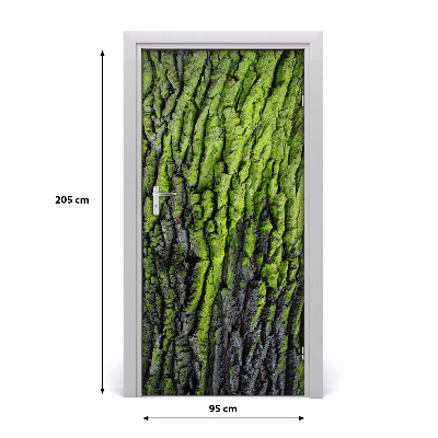 Self-adhesive door sticker Tree bark