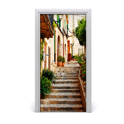 Self-adhesive door wallpaper Streets in spain