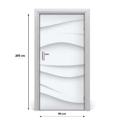 Self-adhesive door sticker Abstraction of waves