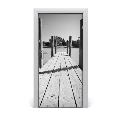 Self-adhesive door wallpaper Wooden pier