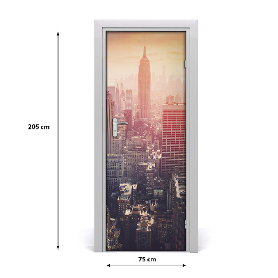 Self-adhesive door wallpaper New york panorama