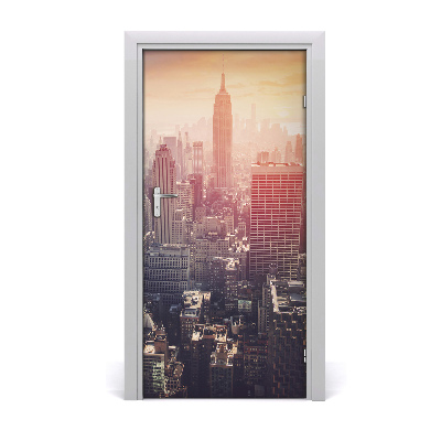 Self-adhesive door wallpaper New york panorama