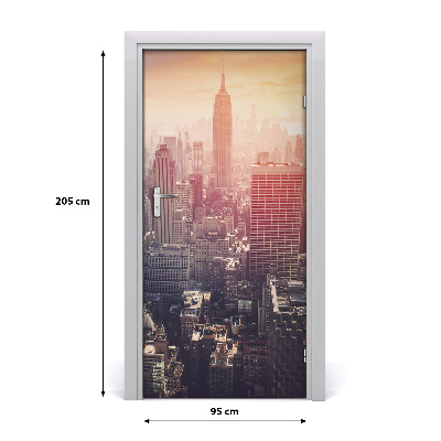 Self-adhesive door wallpaper New york panorama