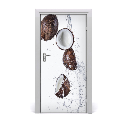 Self-adhesive door sticker Coconut